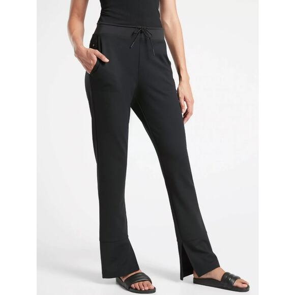 ATHLETA Hermosa Drawstring Sweatpant Black Mid Rise Stretch Casual Women's S - Picture 2 of 16